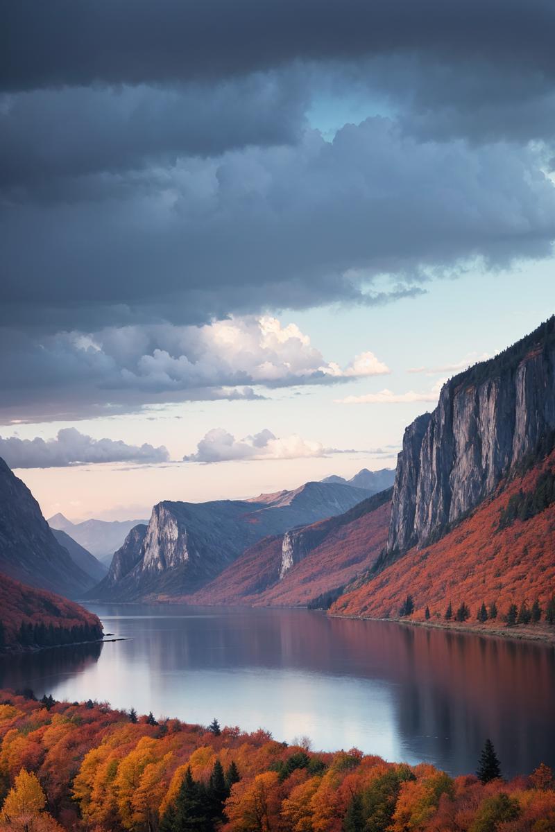 02453-3933333842-photo RAW,(autumn,mountains and a storm lake with a moon in the sky, old wooden slab home, 4k highly detailed digital art, 4 k h.png